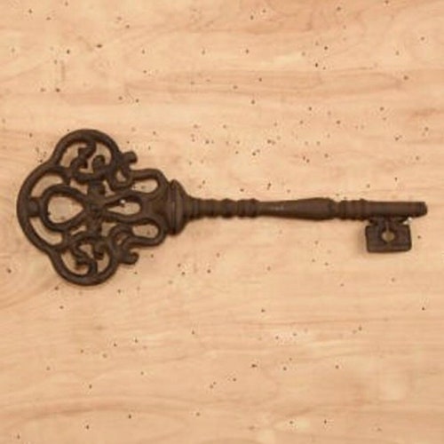 Cast Iron Extra Large Key Steampunk Wall Decor Rustic Etsy