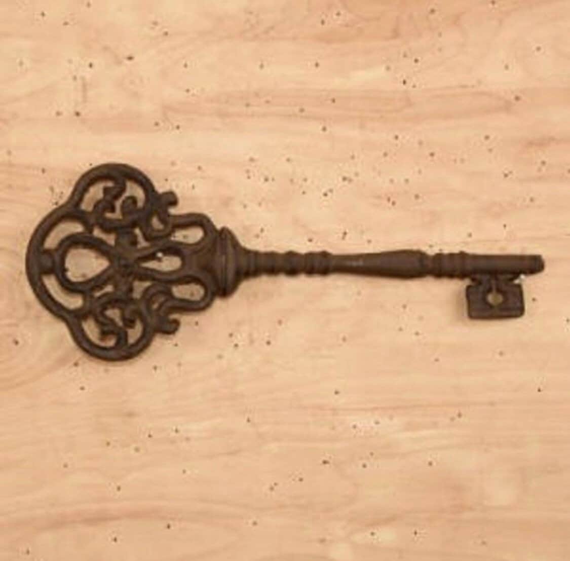 Large Key Wall Decor, Rustic Key Wall Decor, Key Decor, Farmhouse Gallery Wall Decor, Cast Iron Key, Skeleton Key