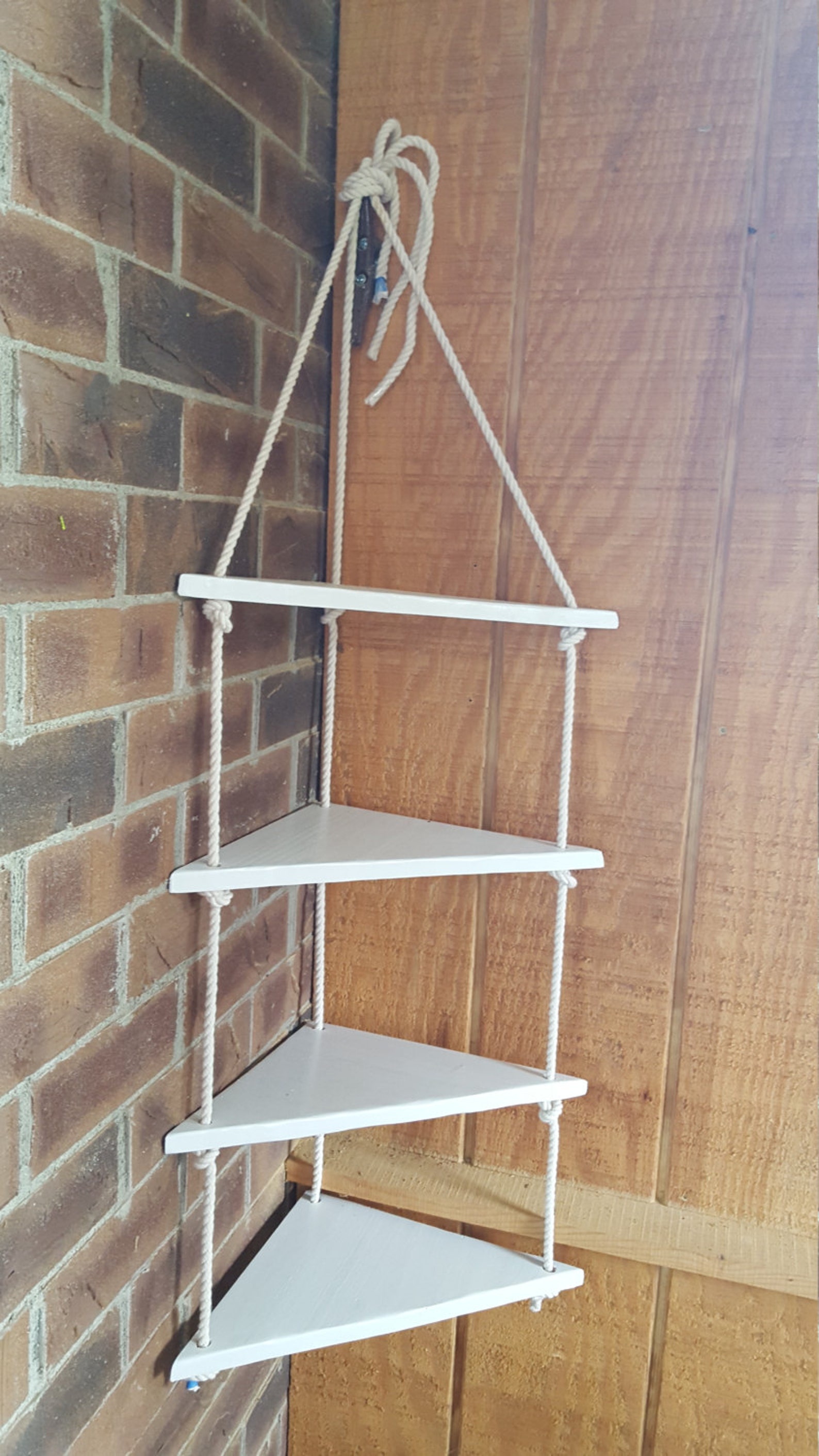 Corner Nautical Rope Swing Shelf 4 Tier Shelf Nautical Etsy UK