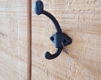 Rustic Cast Iron Wall Hook, Farmhouse Decor