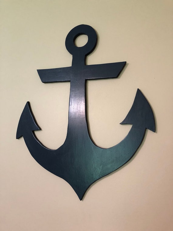 Wooden Nautical Anchor Anchor Decor Large Anchor Maritime Etsy