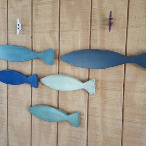 Wooden Fish Wall Decor: Nautical Nursery Cabin Art