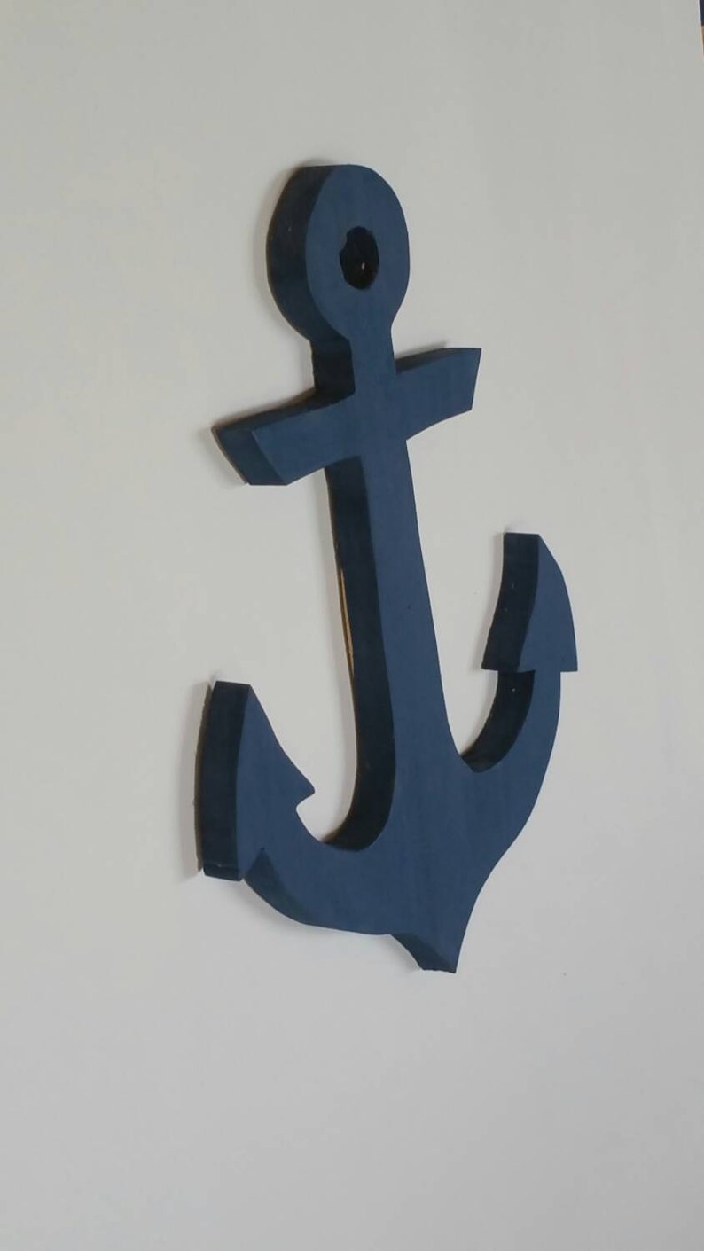 Anchor Anchor Decor Anchor Wall Hanging Wooden Nautical Etsy