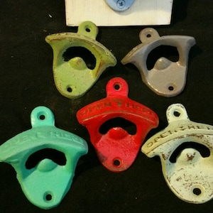 Rustic Cast Iron Wall Mount Bottle Opener: Man Cave Decor