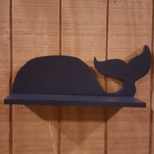 Hand Cut Pine Whale Shelf - Nautical Nursery Decor