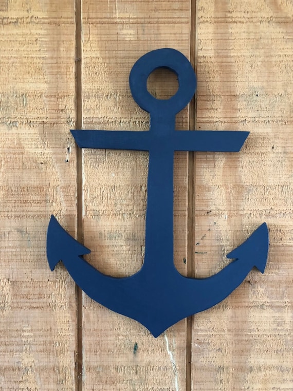 Wooden Nautical Anchor Anchor Decor Large Anchor Maritime Etsy