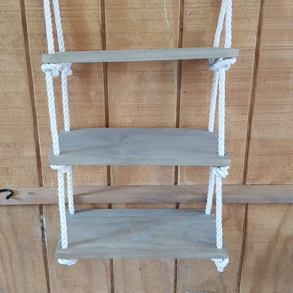 Nautical Nursery Shelf -Nautical Rope Shelf - Nautical Shelf - Nautical Nursery - Swing Shelf - Nursery Shelf - Hanging Shelf - Shelving