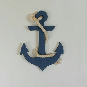 Wooden Anchor with Rope, Wooden Anchor, Anchor Decor, Nautical Nursery, Nautical Decor, Wood Anchor, Anchor Wall Art, Anchor Nautical Decor
