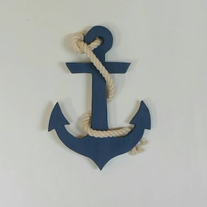 Wooden Anchor with Rope, Wooden Anchor, Anchor Decor, Nautical Nursery, Nautical Decor, Wood Anchor, Anchor Wall Art, Anchor Nautical Decor