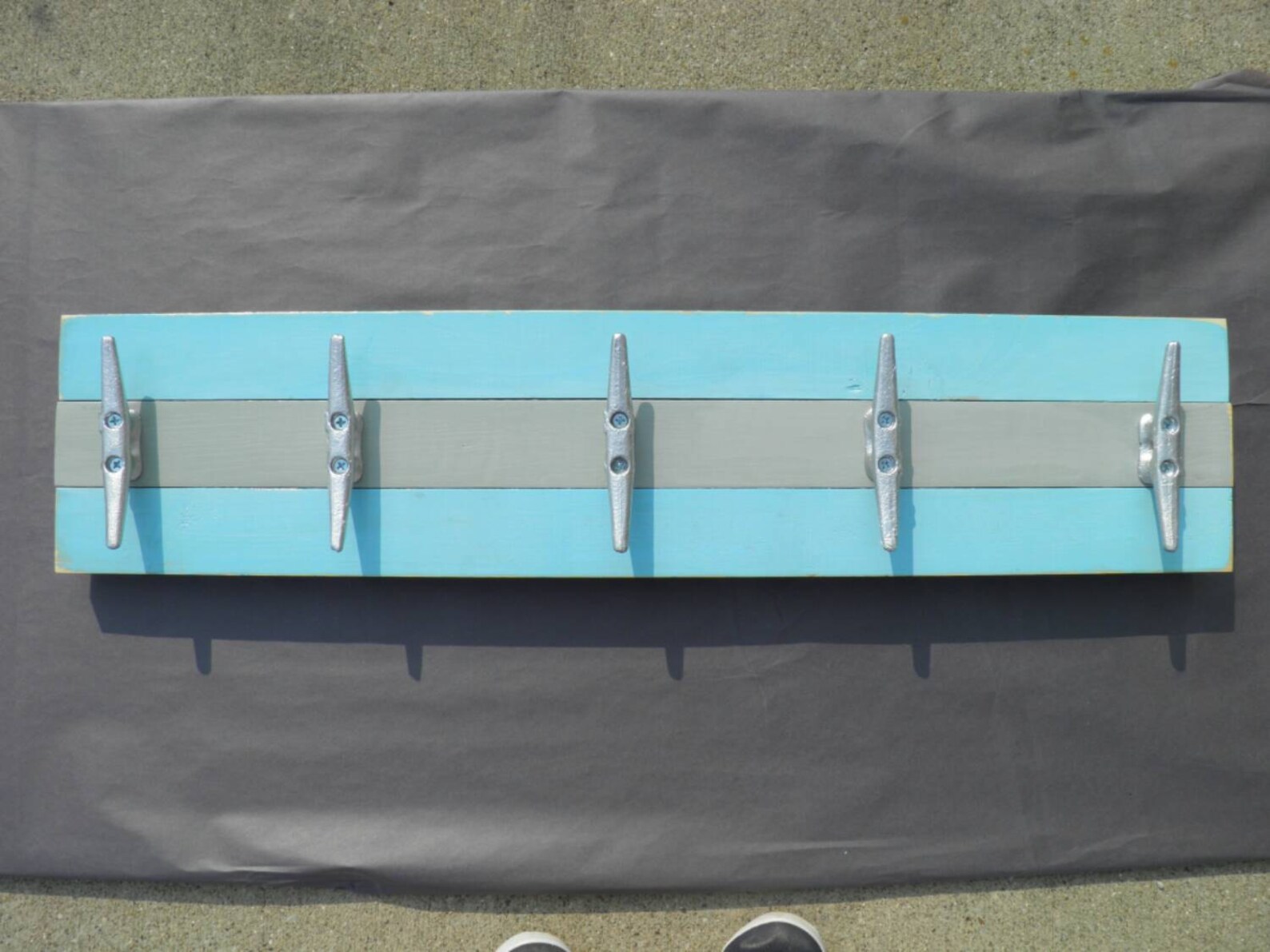 Nautical Towel Rack / 5 Dock Cleat Towel / Clothes Rack for Etsy