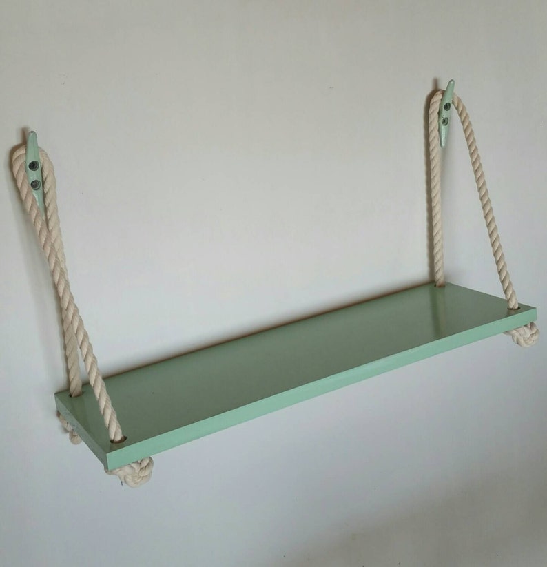 Jump Rope Shelf Handmade Nautical Rope Shelf: Sea Glass Cottage Decor - Etsy