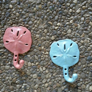 Sand Dollar Hook: Nautical Beach House Decor (4x3&quot;)