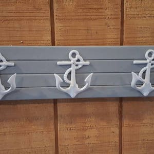 Anchor Coat Rack: Nautical Wall Decor with Hooks