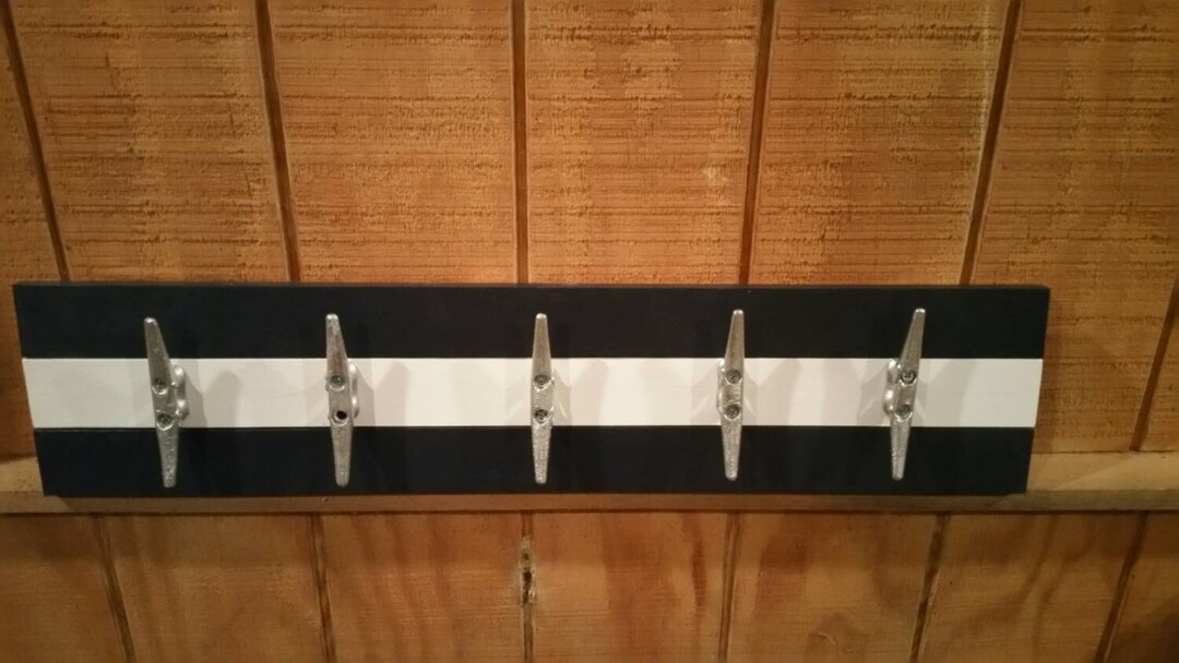 Nautical Towel Rack / 5 Dock Cleat Towel / Clothes Rack for Nautical