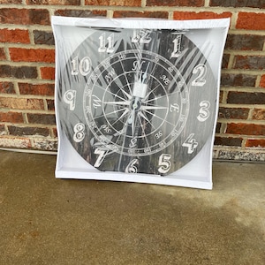 Vintage Compass Clock, Nautical Clock, Round Wall Clock, Compass Rose Clock