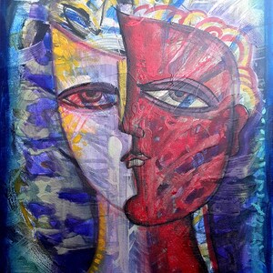 Large Artwork Original Art Free Shipping 20x16 inch 50x40 cm Contemporary Wall Art Modern Painting for Home Decor