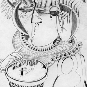 Tarot Art  Gemini print on canvas 24 x 18