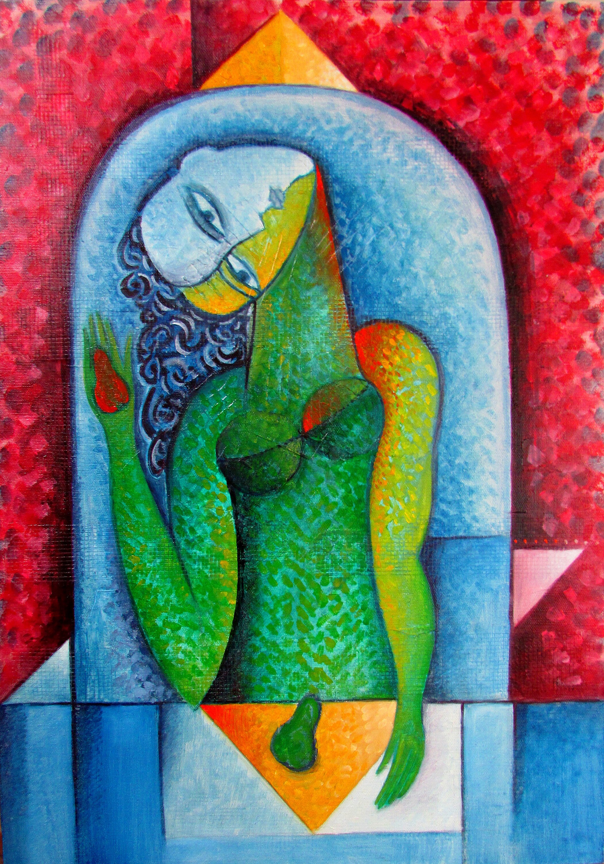 人物画 ２点セット P8 油彩画 oil painting art Amazon.com: Yahedoba Original Multi-person Abstract Canvas