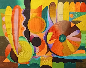 large artwork, oil, acrylic on canvas, Painting, Free Shipping &quot; Inner Perfume &quot; Size 24 x 18 inch