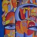 Grußkarte „Violinist Painting Cubism“ Von Artery8 - 17,5x12,5 Cm, Blanko