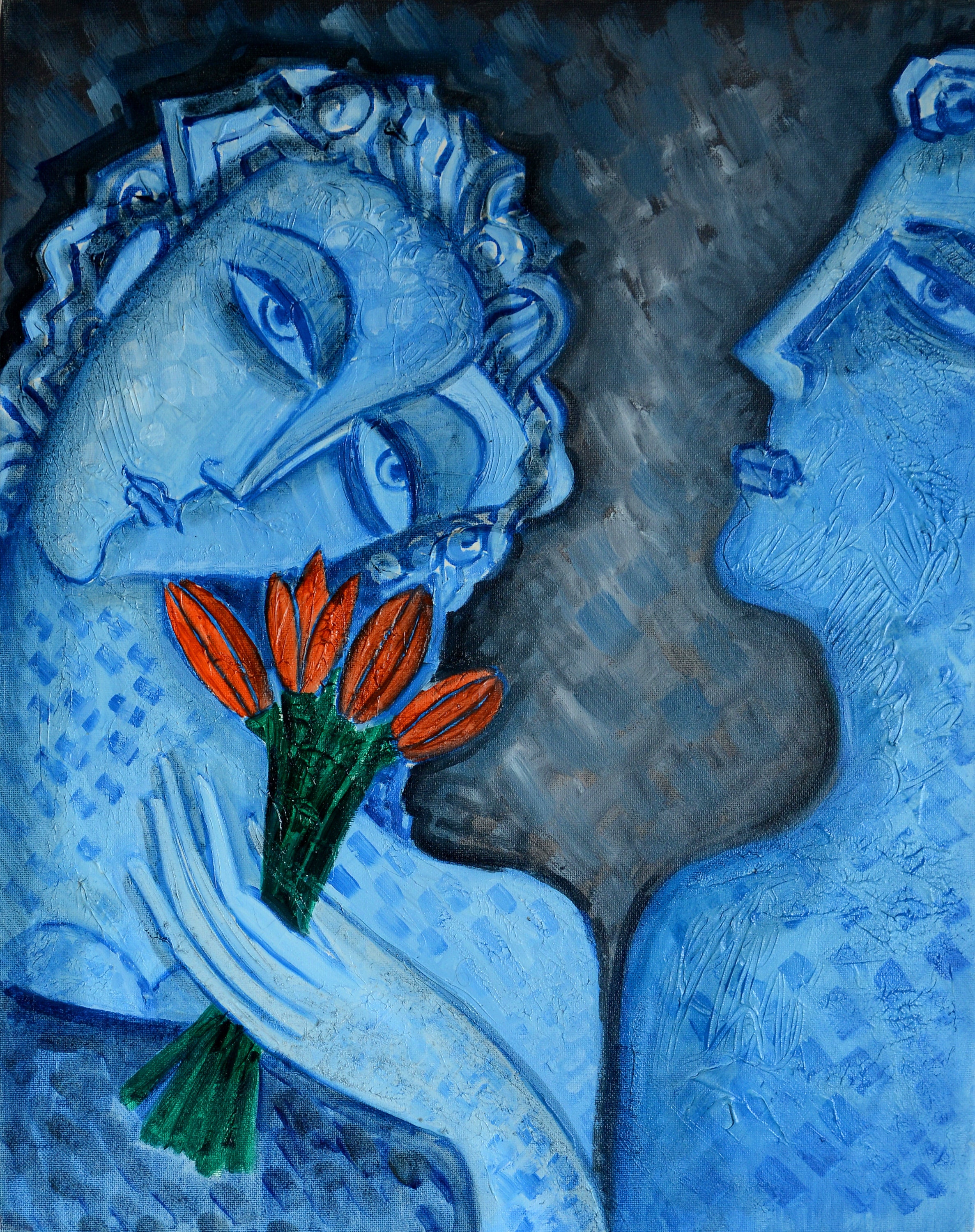 Mother's Day gift original oil painting large painting. Etsy