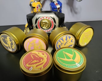 Power Coins: Mighty Morphin Power Rangers Inspired Scented Candle Tins