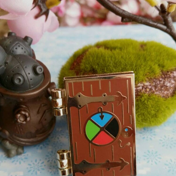 Enamel pin Howl's Moving Door || Markl the Wizard || Limited Edition anime studio Ghibli inspired hinged opening pin ||