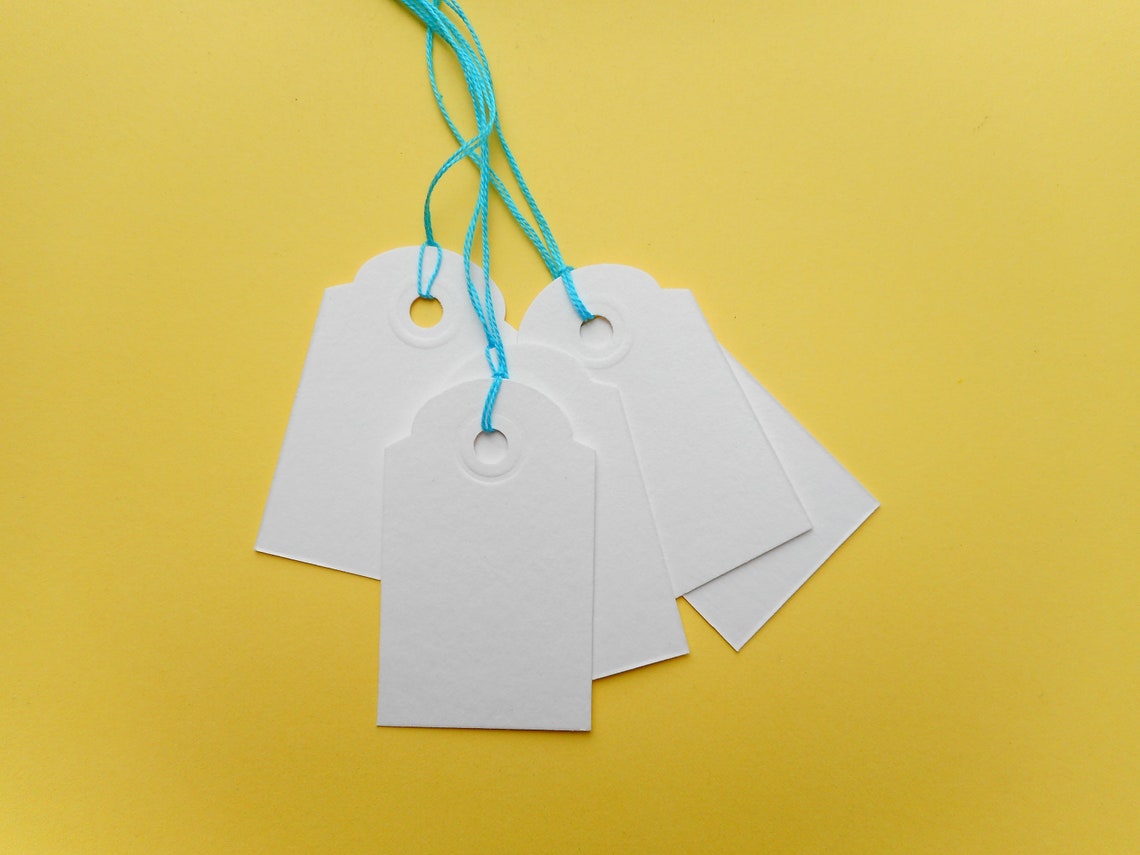 Price tags with string 62mm x 38mm Etsy