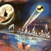 BATMAN - Spray Paint Art - Space Painting - Free Shipping 
