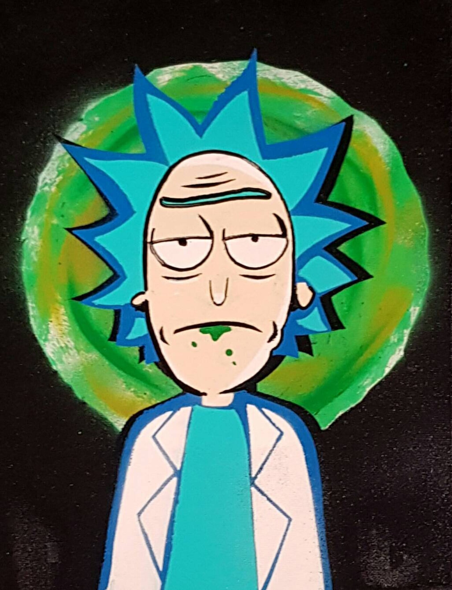 RICK AND MORTY Spray Paint Art Canvas 9 In X 12 In Etsy RICK AND MORTY Spray Paint Art Canvas 9 In X 12 In Etsy