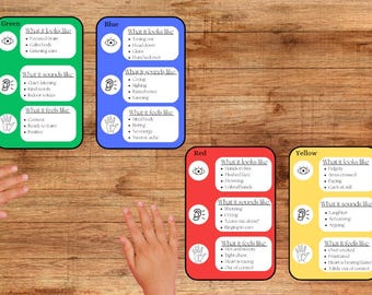 Zones of Regulation Display, Self Regulation Cards, Lanyard Printable ...