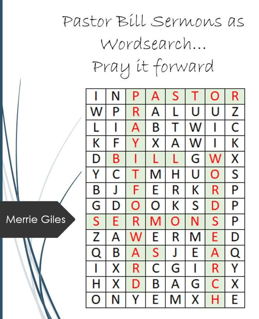 Word Search Puzzles Pray It Forward - Etsy