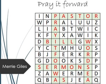 Word Search Puzzles Pray It Forward