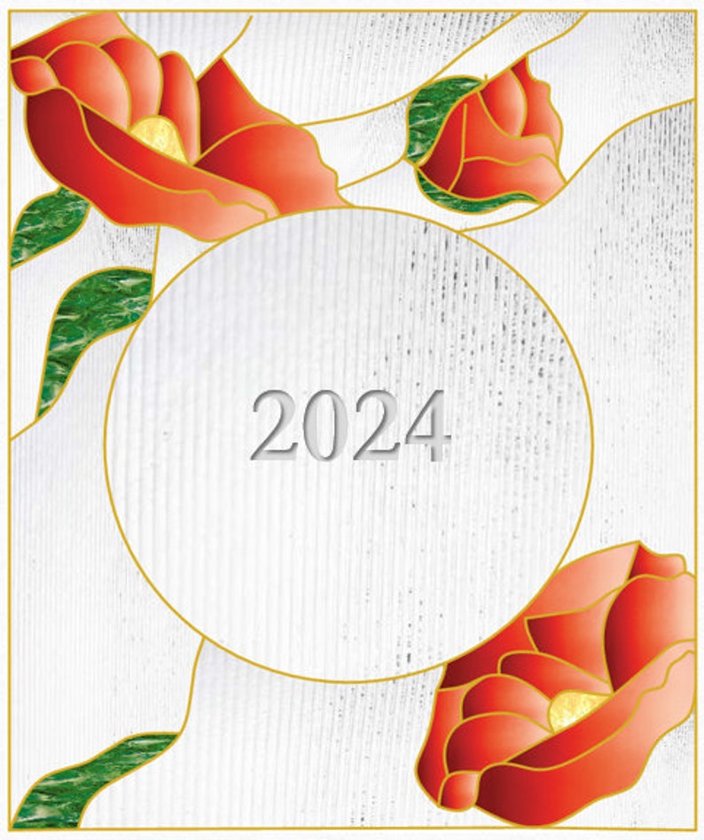 Stained Glass, Mosaic, or Quilt Pattern, Valentine's Day 2024, Digital ...