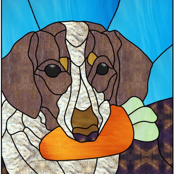Dachshund Stained Glass Pattern Etsy
