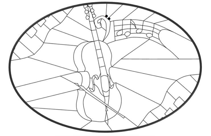 Rug Tufting Pattern, Cello and Keyboard, Digital Download - Etsy