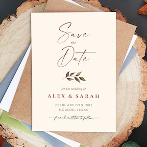 Feuilles d'automne Feuilles d'automne : Réservez vos dates ou réservez votre soirée ou votre week-end avec des enveloppes - Faites-part de mariage réservez vos dates