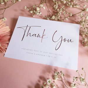 Blush bruiloft bedankkaarten met enveloppen - elk bedankbericht of bedankbericht