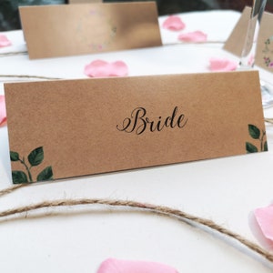 Tarjetas de lugar para bodas / Configuraciones de lugar para bodas / Fuente de cualquier color / Etiquetas con nombre / Tarjetas con nombre para lugar / Impresión de nombre de invitado incluida