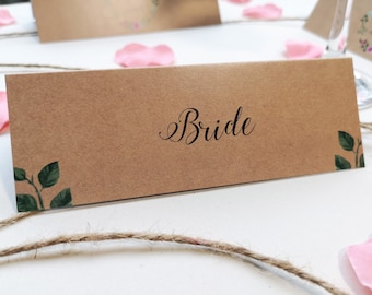 Wedding Place Cards |  Wedding Place Settings | Any Colour Font | Name Tags | Name Place Cards | Guest Name Printing Included