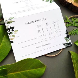 Greenery Wedding Invitation Set Concertina Trifold Luxury Wedding Invite Sage Green Eucalyptus With Tags, Rustic Twine & Envelopes image 6