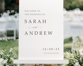 Wedding Welcome Sign, A1, A2 Personalised Wedding Signs, Any Colour, Wedding Decor, Wedding Gift, Welcome Wedding Board