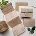 Rustic Wedding Invitation Set With tags, Rustic Twine & Choice of Envelopes - Concertina Floral Wedding Invites