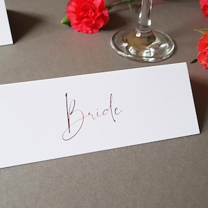Naamkaartjes bruiloft |  Instellingen bruiloft | Lettertype in elke kleur | Naamlabels | Naam plaatskaarten | Inclusief bedrukking gastnaam