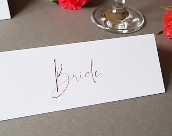 Wedding Place Cards |  Wedding Place Settings | Any Colour Font | Name Tags | Name Place Cards | Guest Name Printing Included