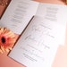 Script Order of Service for Weddings | Order of the Day | A4 Folded to ...