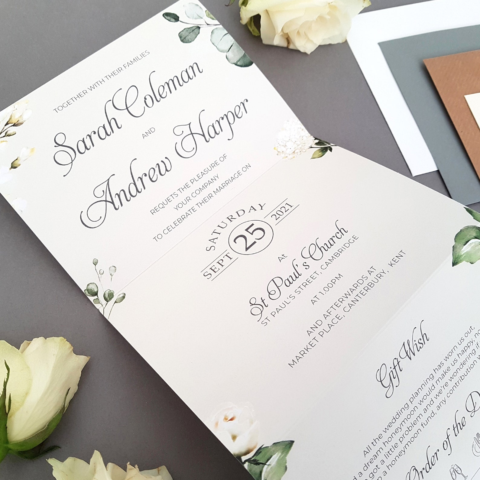 White Floral Wedding Invitation Set With Tags Rustic Twine & - Etsy UK