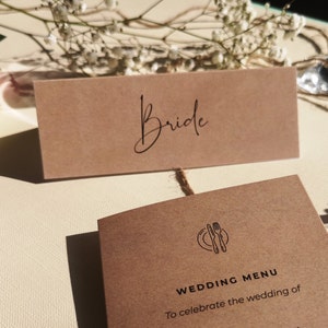 Naamkaartjes bruiloft |  Instellingen bruiloft | Lettertype in elke kleur | Naamlabels | Naam plaatskaarten | Inclusief bedrukking gastnaam