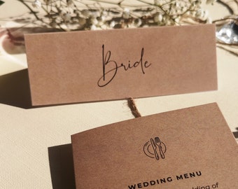 Wedding Place Cards |  Wedding Place Settings | Any Colour Font | Name Tags | Name Place Cards | Guest Name Printing Included