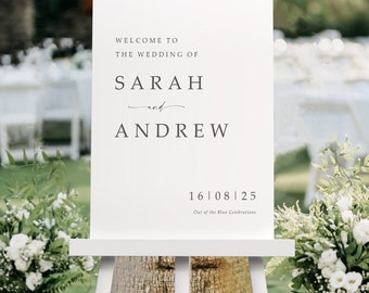 Wedding Welcome Sign, A1, A2 Personalised Wedding Signs, Any Colour, Wedding Decor, Wedding Gift, Welcome Wedding Board